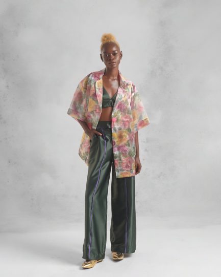 Multi-Floral Organza Blouse